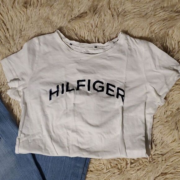 Tommy Hilfiger Womens Blue Bootcut Jeans Size 10 and sport tee shirt - Picture 2 of 12